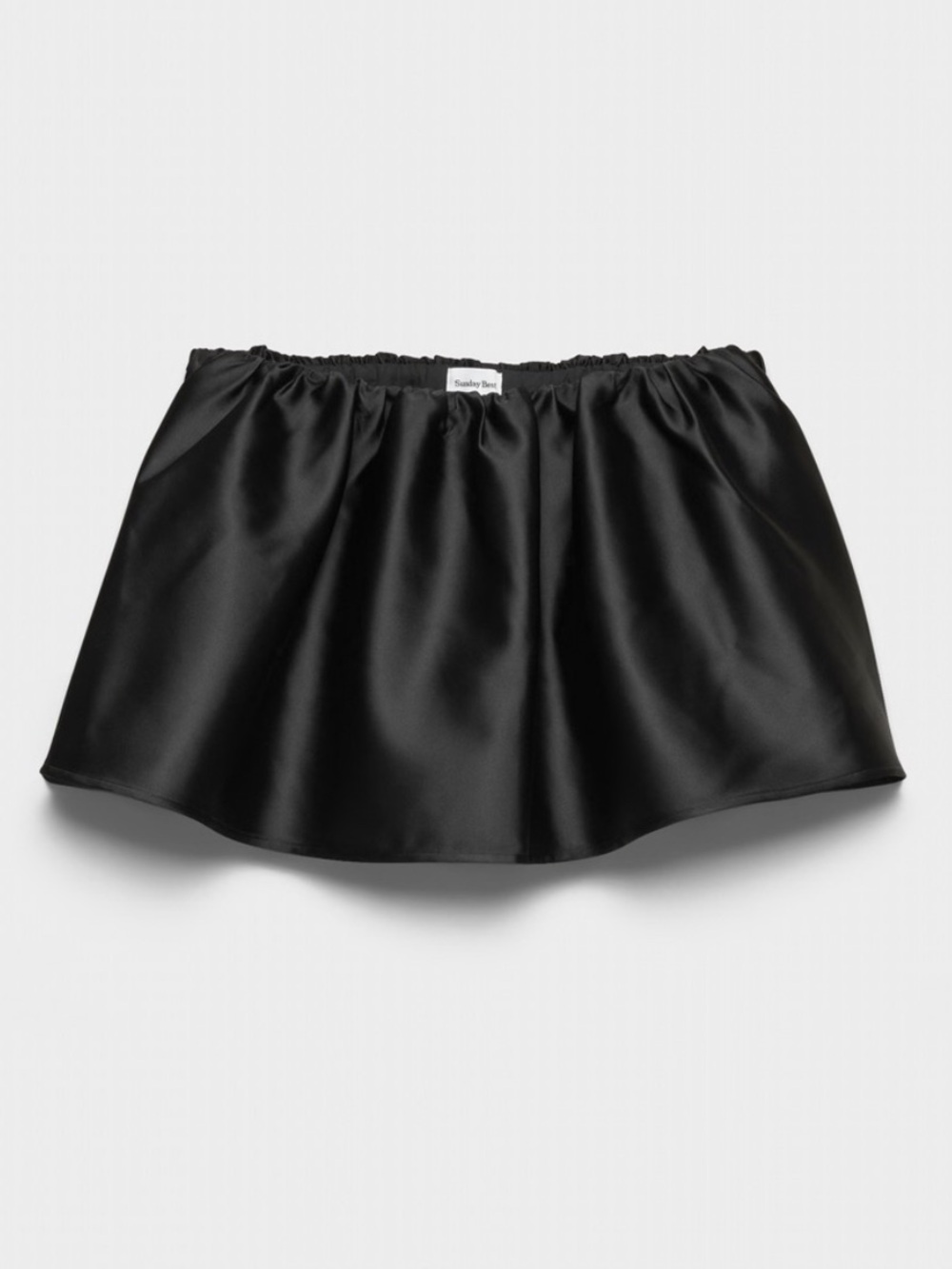 Aritzia Sunday Best Black Satin Skirt - Women's Flared Skirt with Undershorts